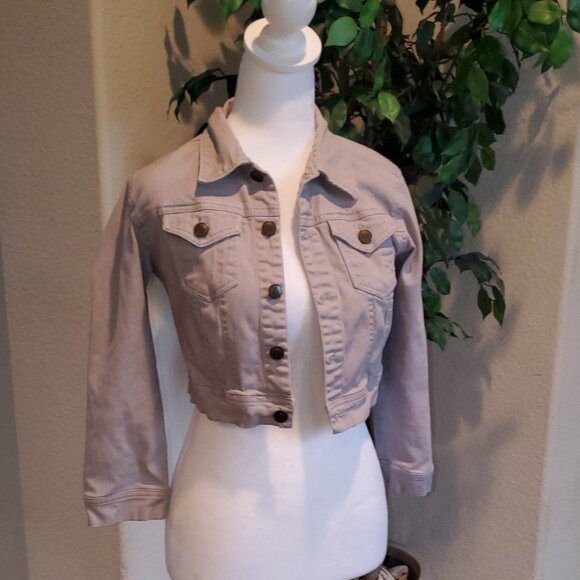 Papaya Jackets & Blazers - Papaya Cropped Denim Jacket